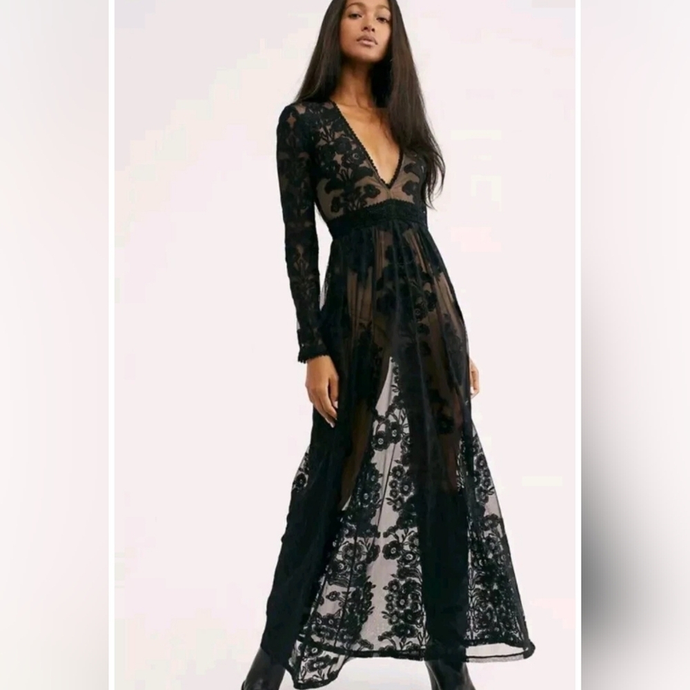 FOR LOVE AND LEMONS Temecula Lace Maxi Dress XS